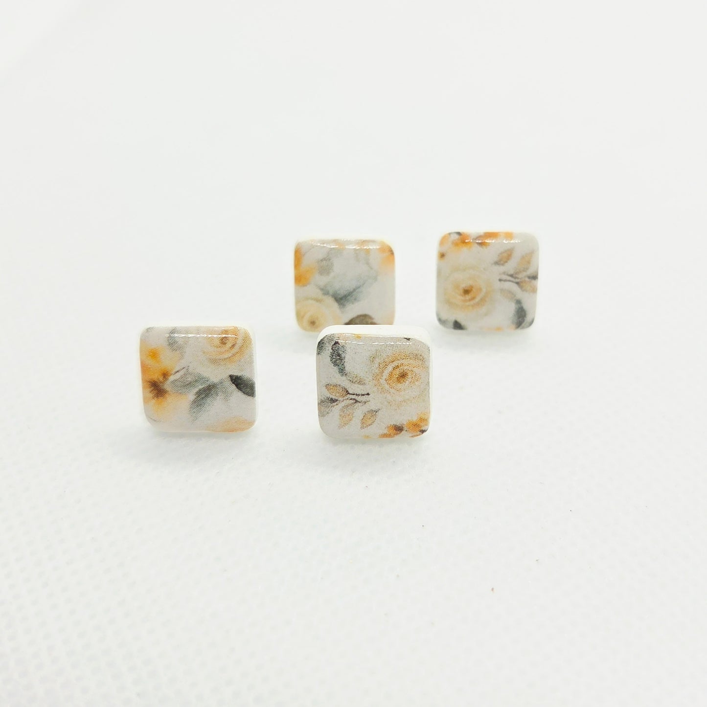 Patterned Square Studs - LIMITED