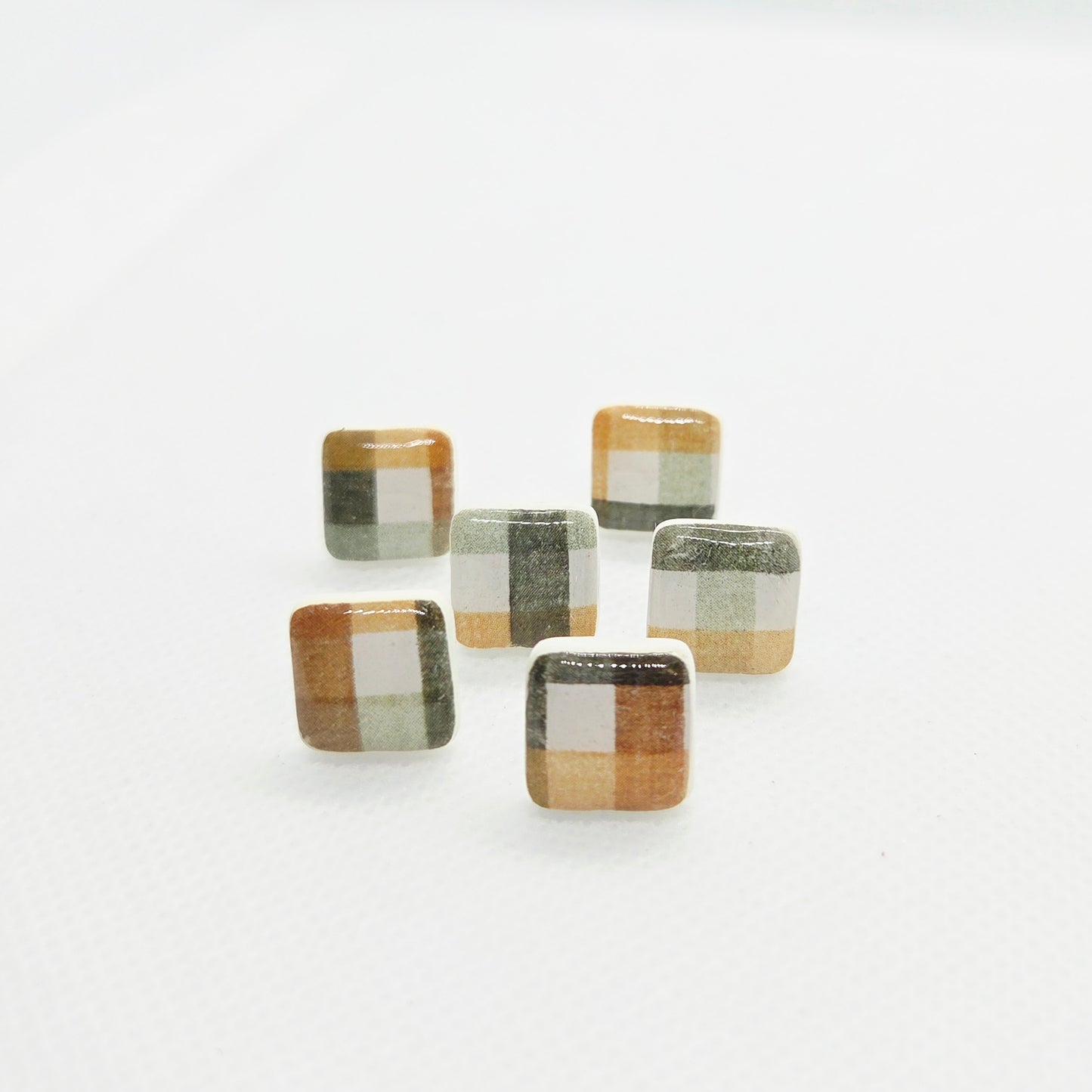 Patterned Square Studs - LIMITED