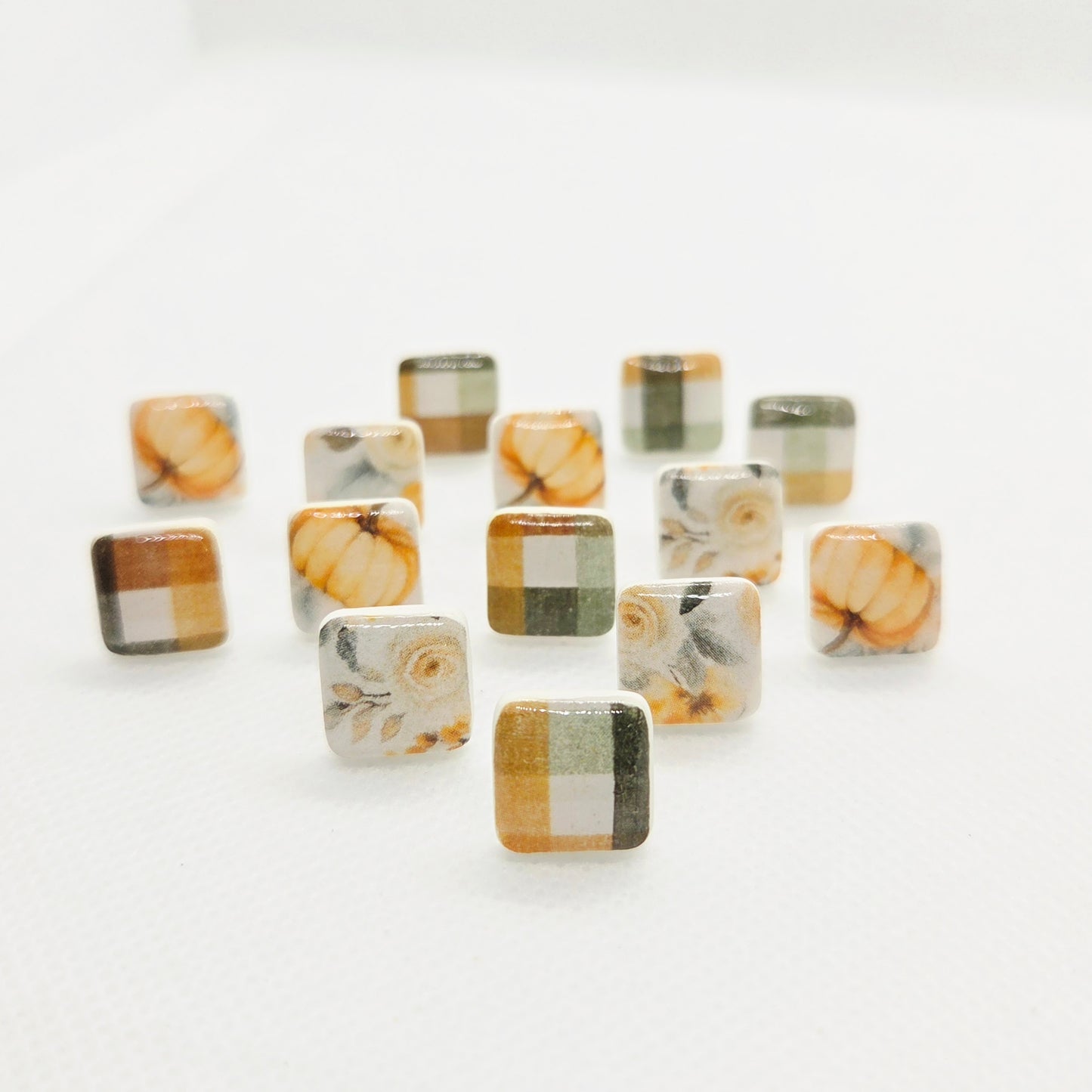 Patterned Square Studs - LIMITED