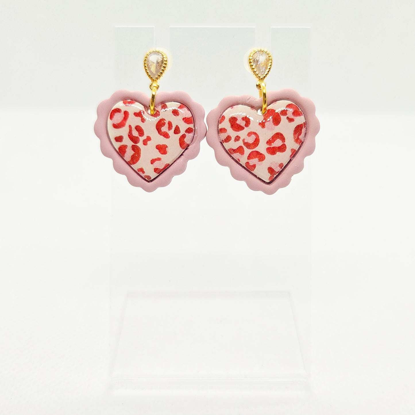 Scalloped Heart Dangles