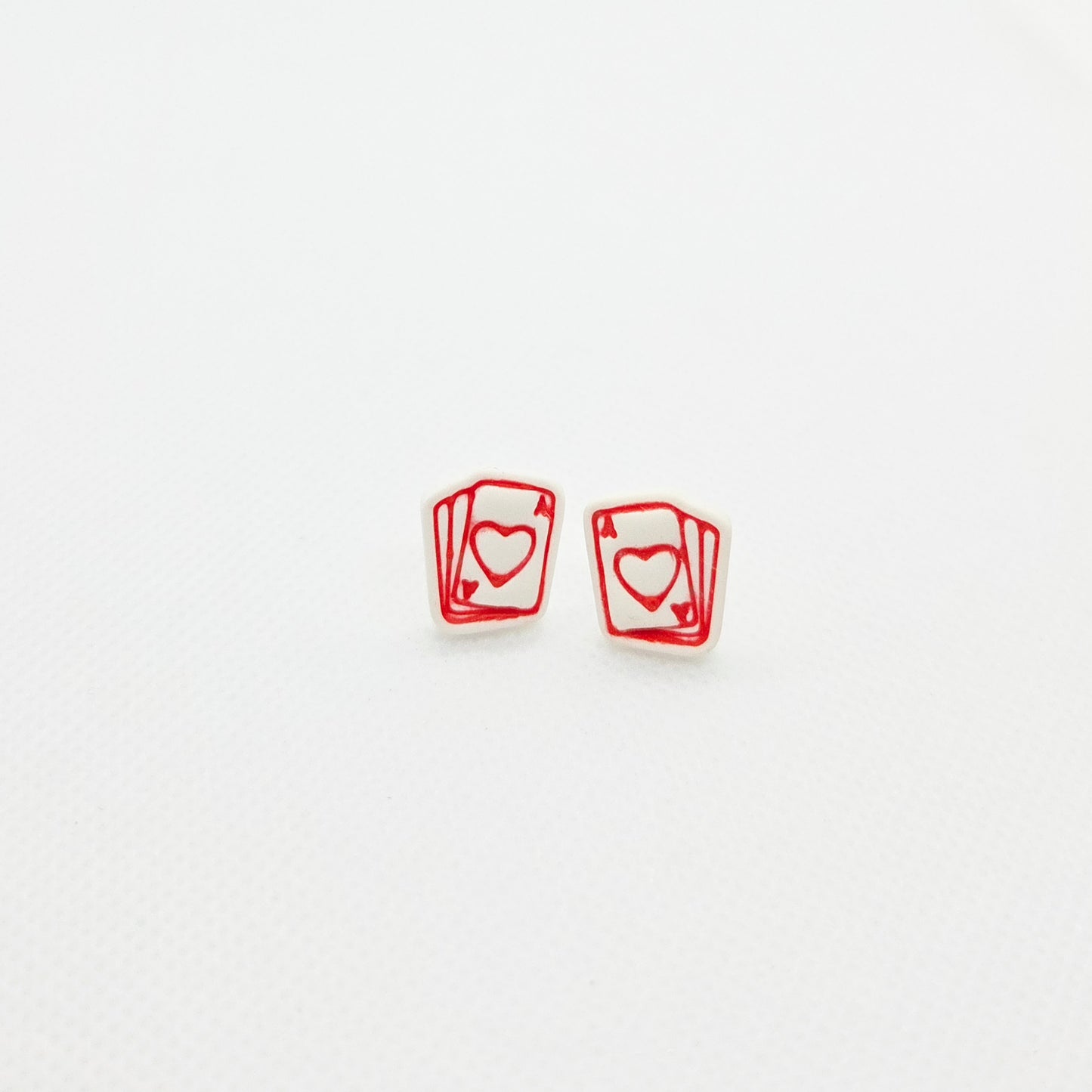 Ace of Hearts Studs