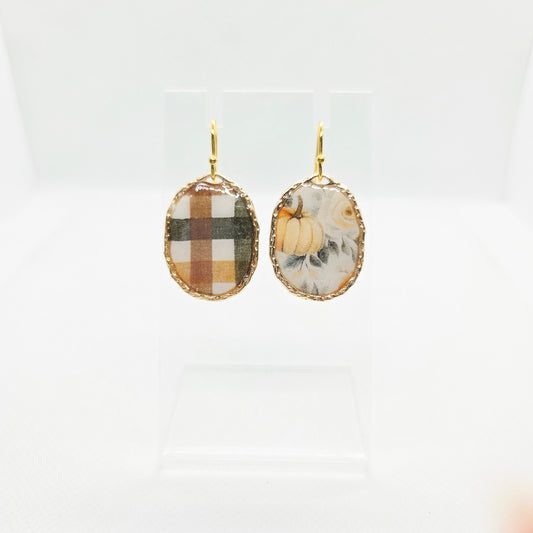 Oval Patterned Dangles - LIMITED