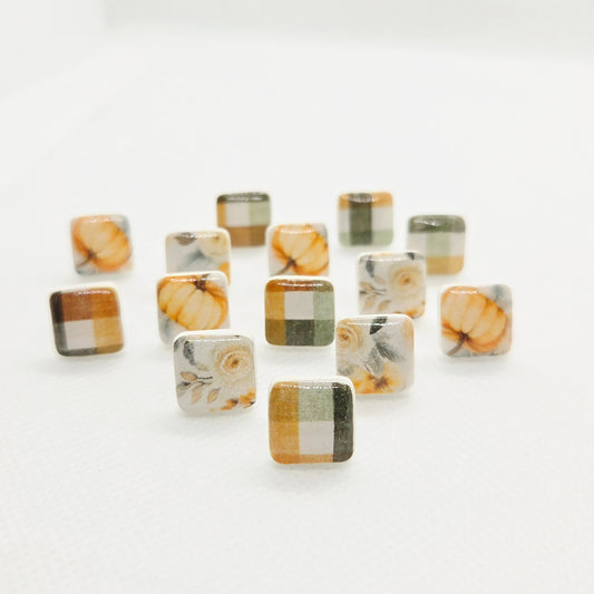 Patterned Square Studs - LIMITED