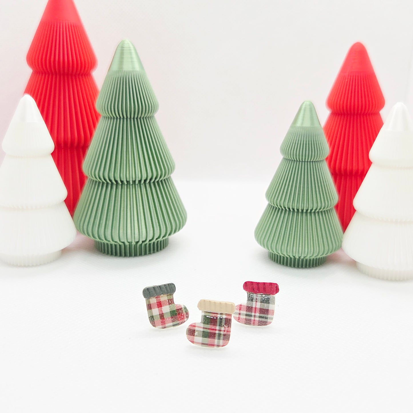 Vintage Plaid Winter Studs