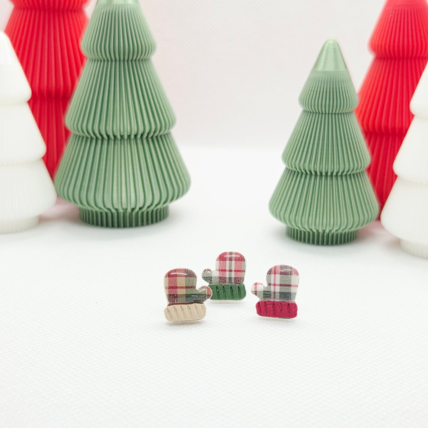 Vintage Plaid Winter Studs