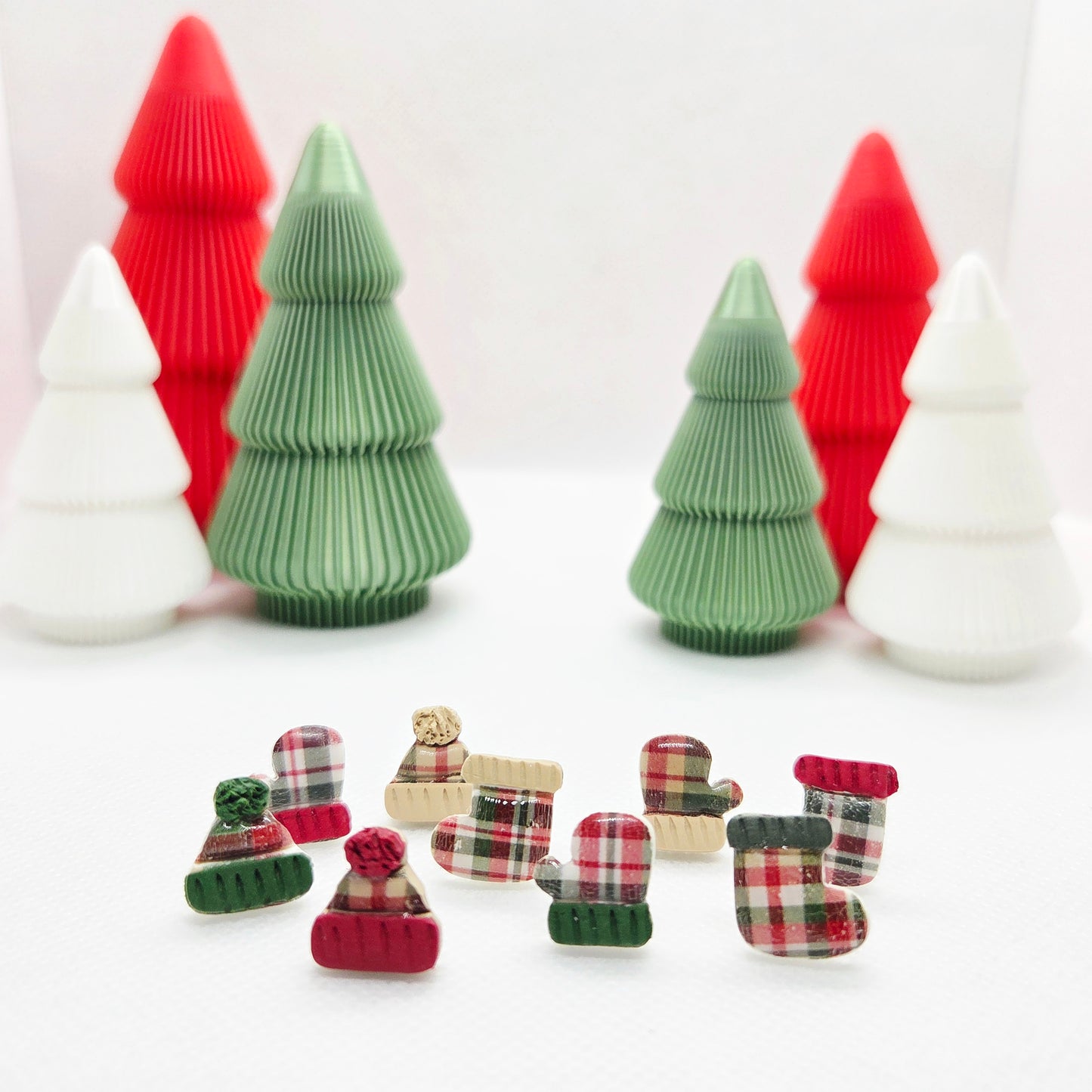 Vintage Plaid Winter Studs