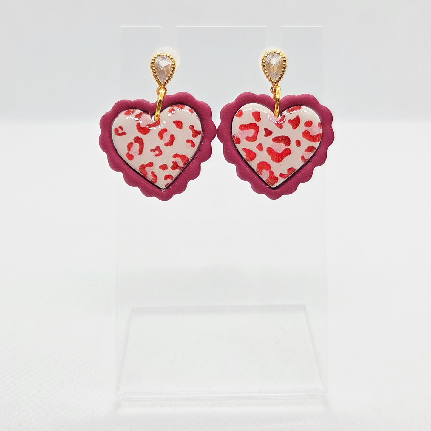 Scalloped Heart Dangles
