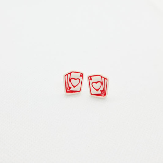 Ace of Hearts Studs