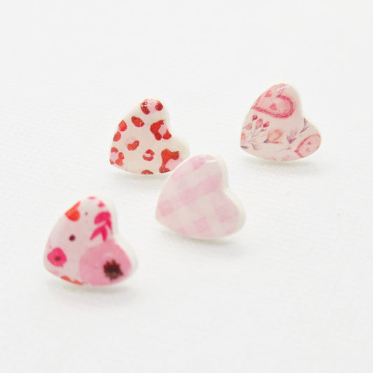 Large Heart Studs