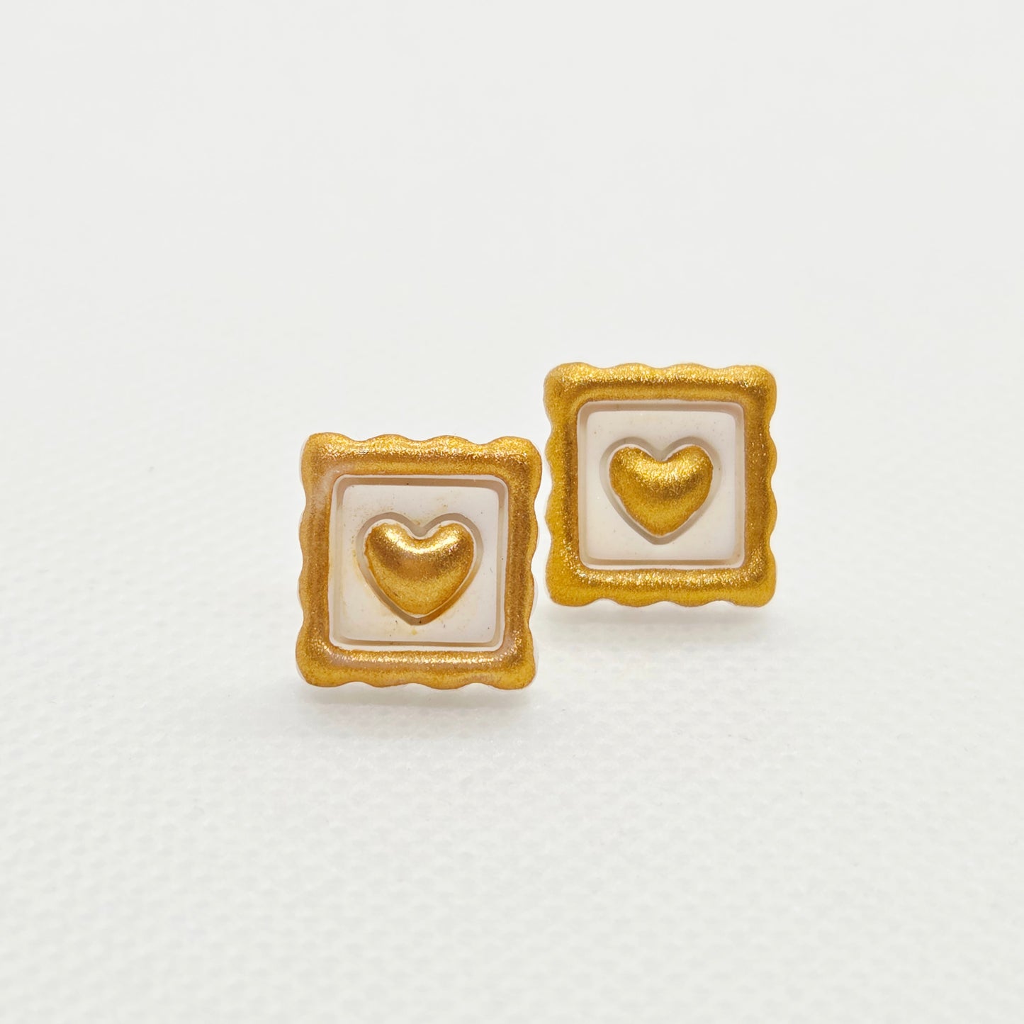 Heart Stamp Studs