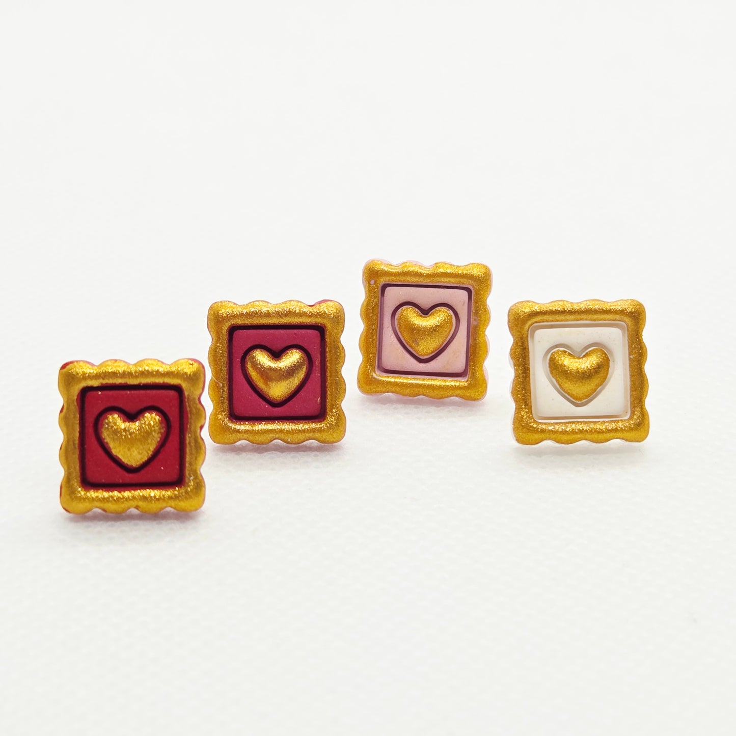 Heart Stamp Studs